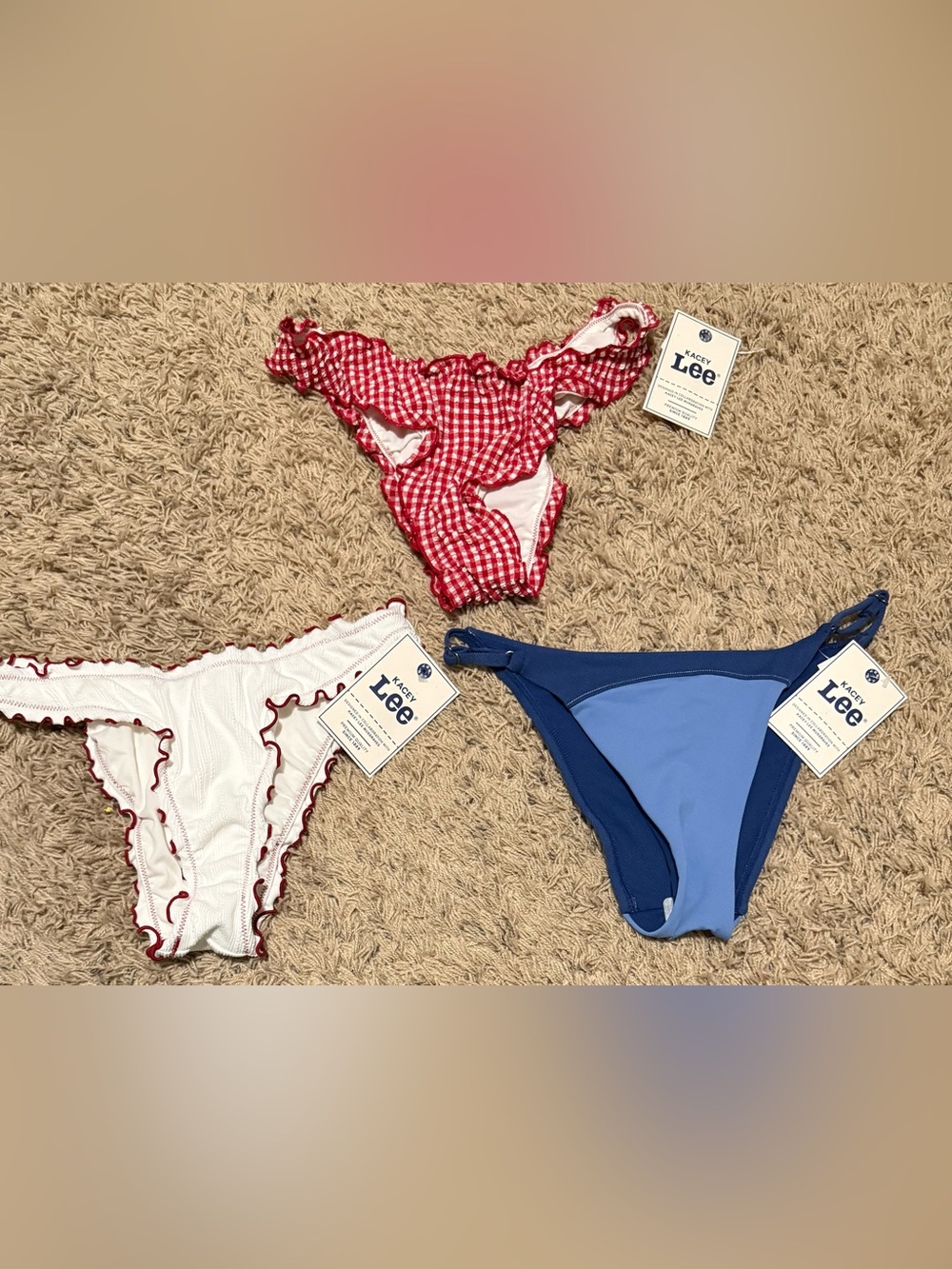 Kacey Lee Bikini Bottoms Bundle (3) Size: M (8-10)